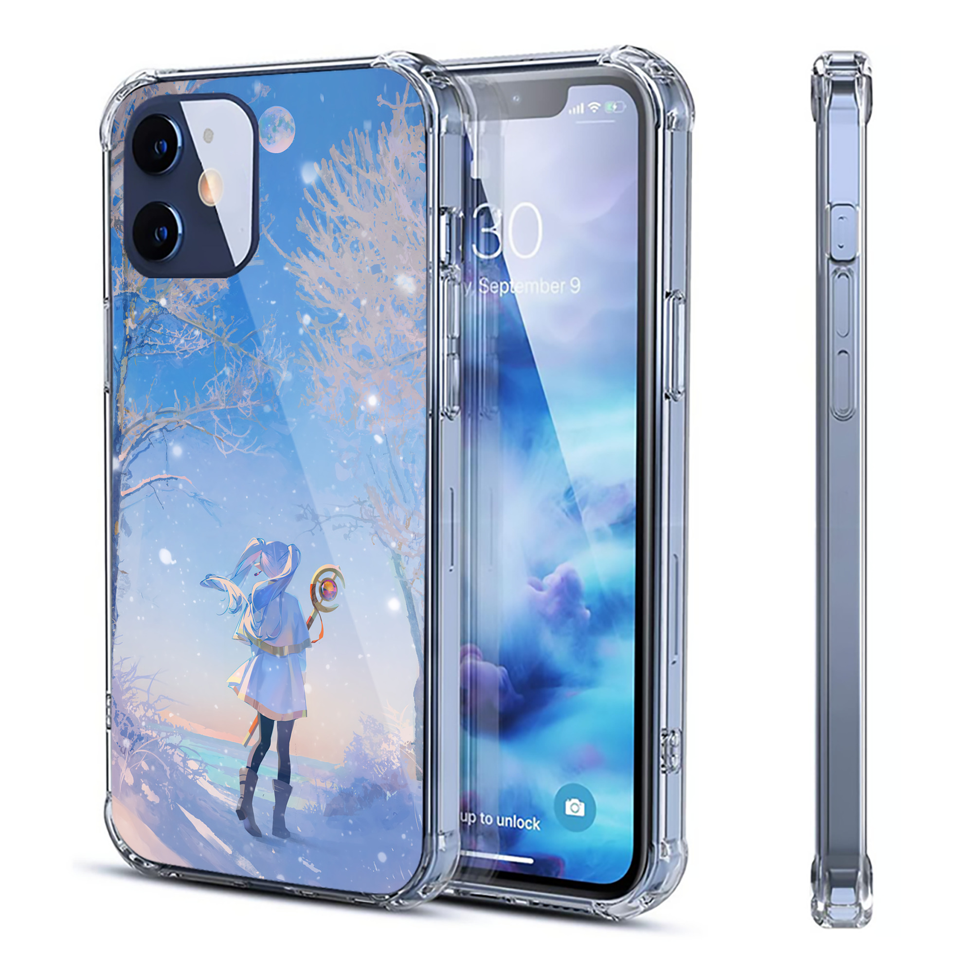 （画像用） 葬送のフリーレン Frieren 【iPhone 12シリーズ対応】透明スマホケース（クリアソフトケース）